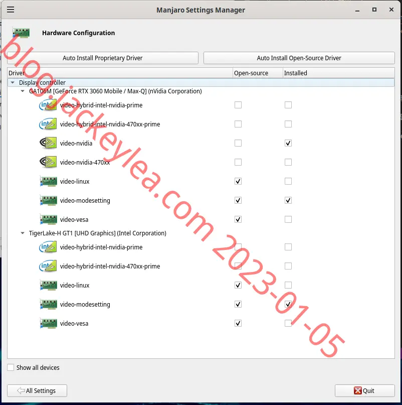 manjaro settings manager
