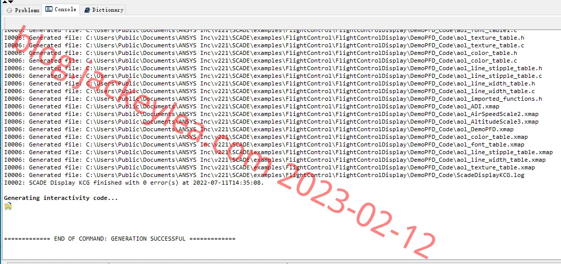 code generated